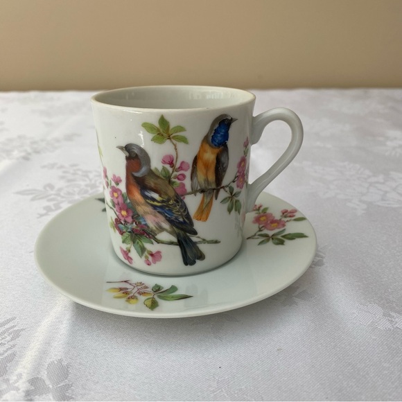Mottahedeh Other - A Mottahedeh Design Fine Italian China Bird Teacup And Saucer